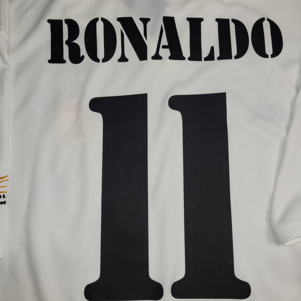 Ronaldo Real Madrid CENTENARY DEBUT SEASON 2002 2003 Home Soccer Jersey Shirt XL SKU# 156653 Adidas