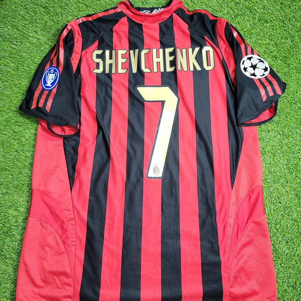 Shevchenko AC Milan 2005 2006 UEFA Soccer Jersey Shirt L SKU# 109965 Adidas