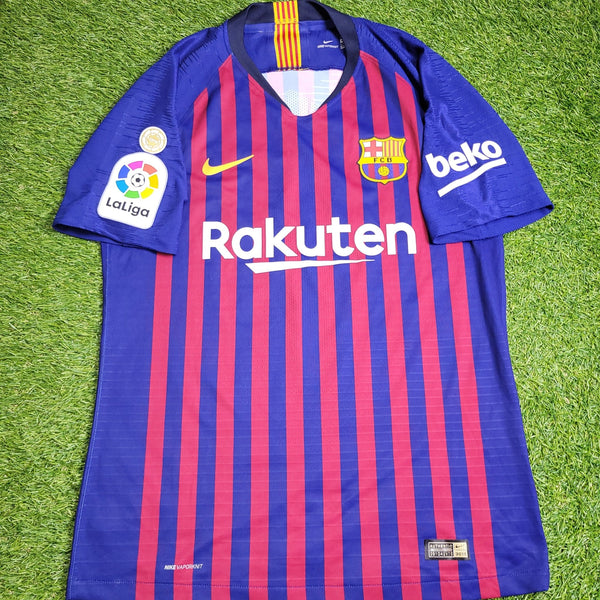 Suarez Barcelona Player Issue Vaporknit 2018 2019 Home Soccer Jersey Shirt M SKU# 894417 - 456 Nike