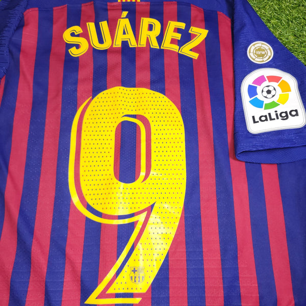 Suarez Barcelona Player Issue Vaporknit 2018 2019 Home Soccer Jersey Shirt M SKU# 894417 - 456 Nike