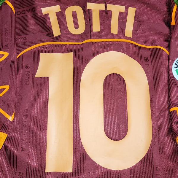 Totti As Roma Diadora 1999 2000 Home Soccer Jersey Shirt L Diadora