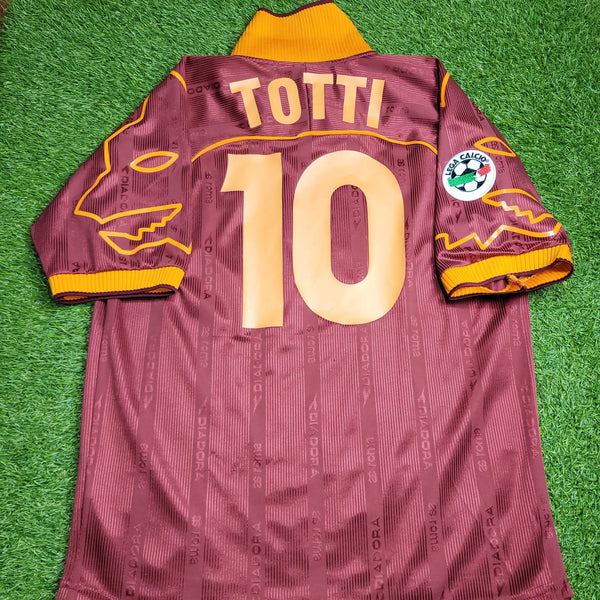 Totti As Roma Diadora 1999 2000 Home Soccer Jersey Shirt L Diadora