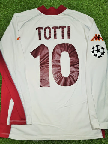 Totti As Roma Kappa 2001 2002 Away UEFA Soccer Jersey Shirt XXL kappa