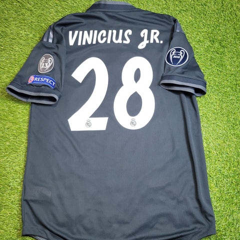 Vinicius Jr. Real Madrid 2018 2019 Away DEBUT PLAYER ISSUE Soccer Jersey Shirt L SKU# CY6329 foreversoccerjerseys