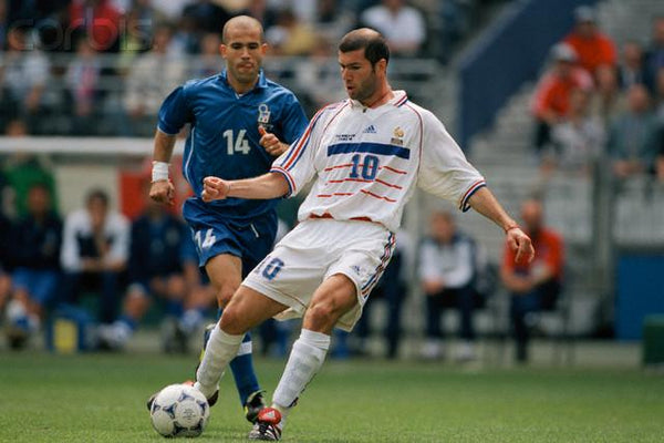 Zidane France 1998 WORLD CUP Away Soccer Jersey XL Adidas