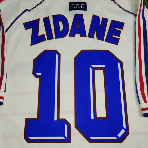 Zidane France 1998 WORLD CUP Away Soccer Jersey XL Adidas