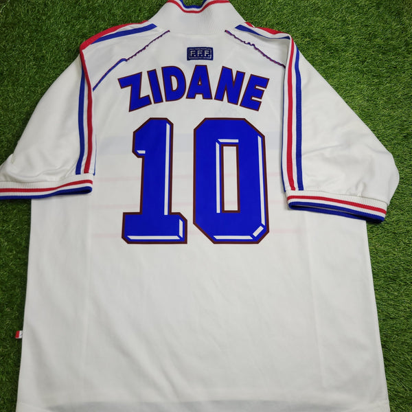 Zidane France 1998 WORLD CUP Away Soccer Jersey XL Adidas