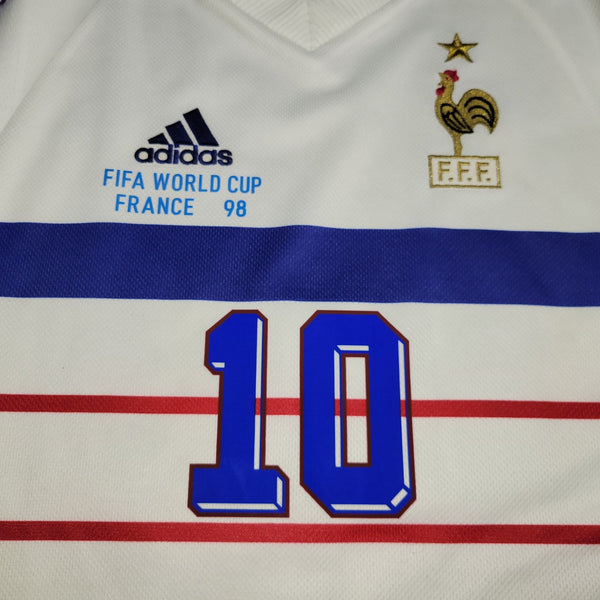 Zidane France 1998 WORLD CUP Away Soccer Jersey XL Adidas