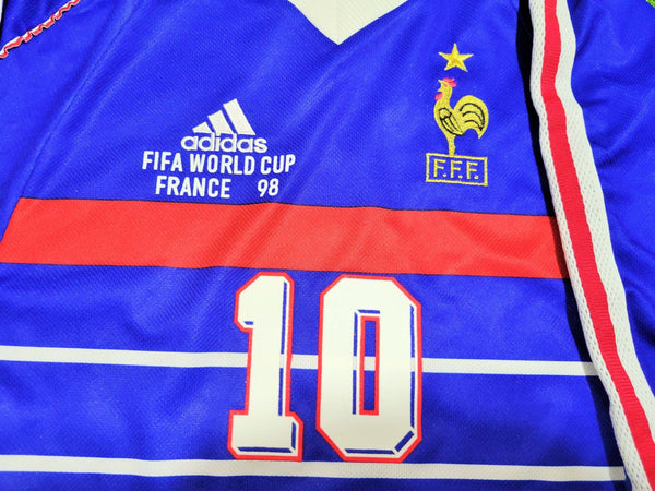 Zidane France 1998 WORLD CUP FINAL Soccer Jersey Shirt XL Adidas