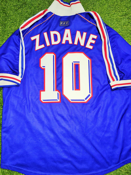 Zidane France 1998 WORLD CUP FINAL Soccer Jersey Shirt XL Adidas