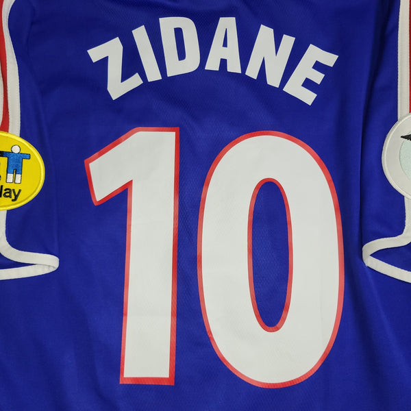 Zidane France 2000 EURO CUP Home Soccer Jersey M SKU# 647194 Adidas