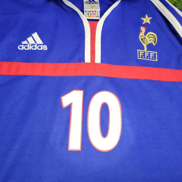 Zidane France 2000 EURO CUP Home Soccer Jersey M SKU# 647194 Adidas