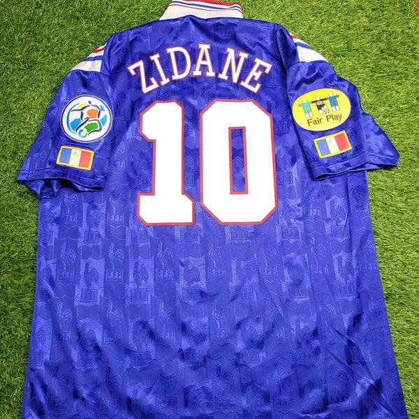 Zidane France Adidas 1996 EURO CUP Soccer Jersey Shirt XL Adidas