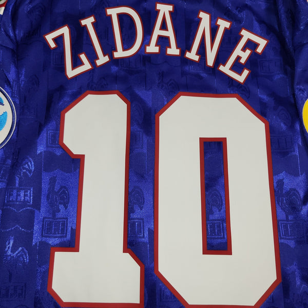 Zidane France Adidas 1996 EURO CUP Soccer Jersey Shirt XL Adidas