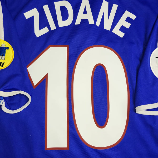 Zidane France Adidas 2000 EURO CUP Home Soccer Jersey Shirt L SKU# 647194 Adidas