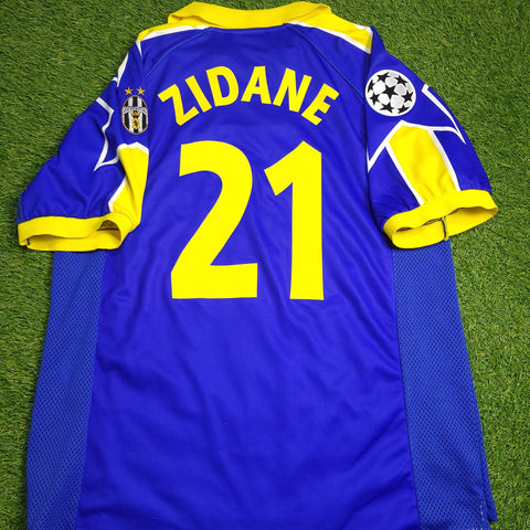 Zidane Juventus 1997 1998 UEFA Kappa Away Blue Jersey Shirt L kappa