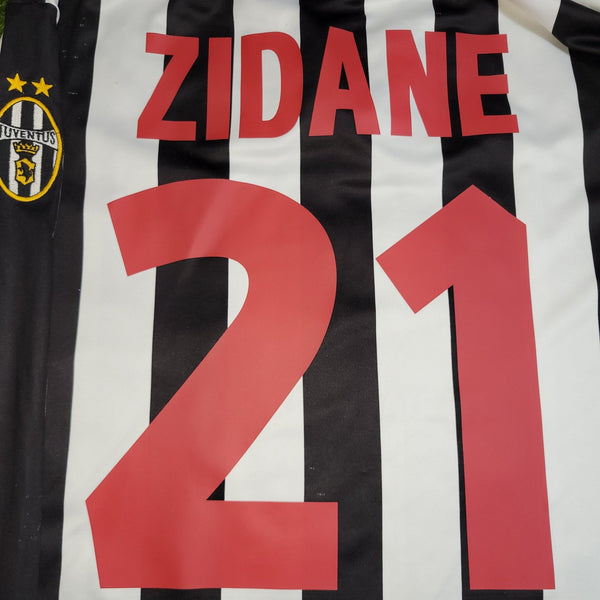 Zidane Juventus 1998 1999 Home Long Sleeve Kappa Soccer Jersey Shirt L kappa