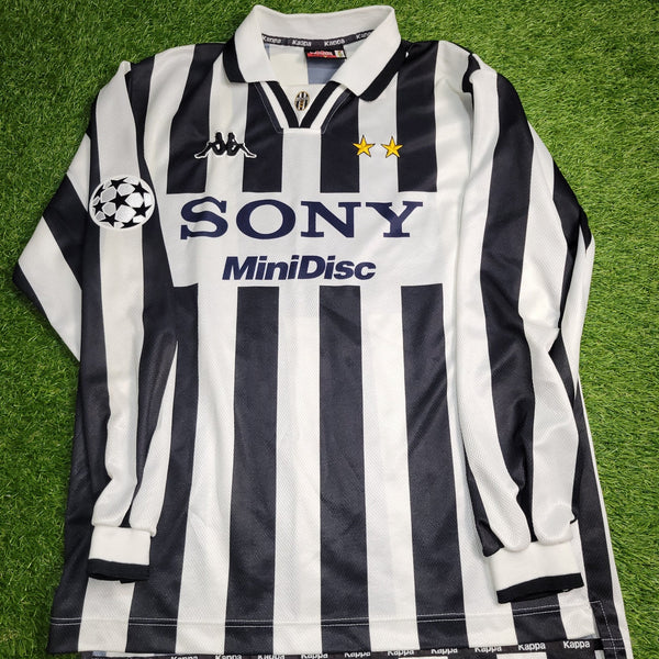 Zidane Juventus Kappa 1996 1997 Long Sleeve DEBUT UEFA Soccer Jersey Shirt L kappa