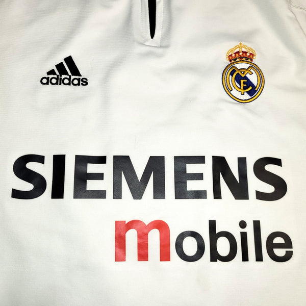 Zidane Real Madrid 2003 2004 UEFA Long Sleeve Soccer Jersey Shirt L SKU# 913869 ASR001 Adidas