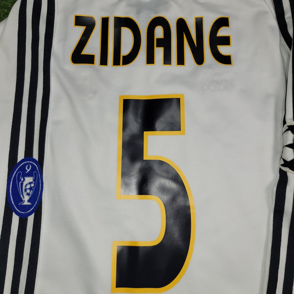 Zidane Real Madrid 2003 2004 UEFA Long Sleeve Soccer Jersey Shirt M SKU# 913869 ASR001 Adidas