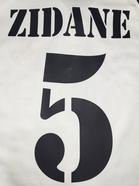 Zidane Real Madrid DEBUT SEASON 2001 2002 Home Soccer Jersey Shirt L Adidas