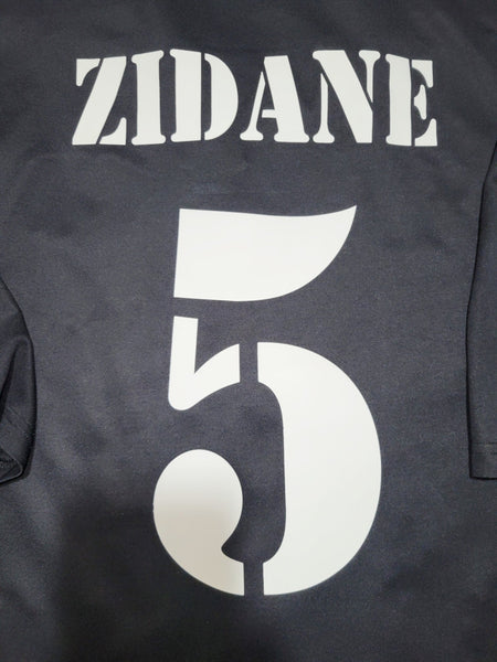 Zidane Real Madrid UEFA 2001 2002 Black Adidas Away Jersey Shirt Camiseta XL SKU# 134747 ASR001/10 Adidas