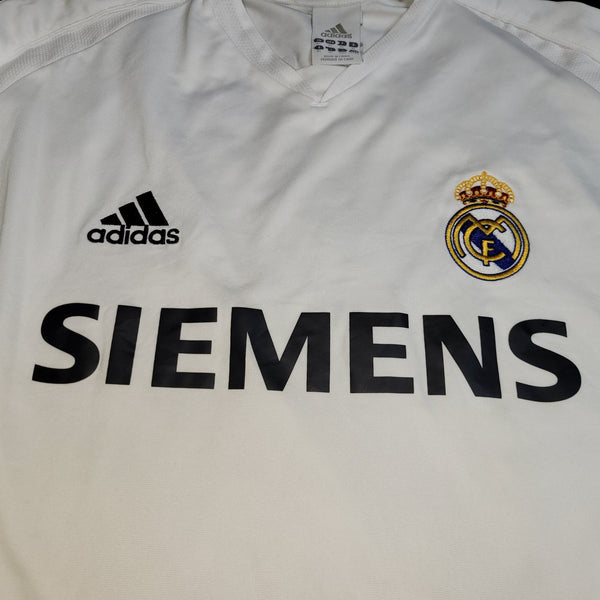 Zidane Real Madrid UEFA 2005 2006 Long Sleeve Soccer Jersey Shirt XL SKU# 109871 APU002 Adidas