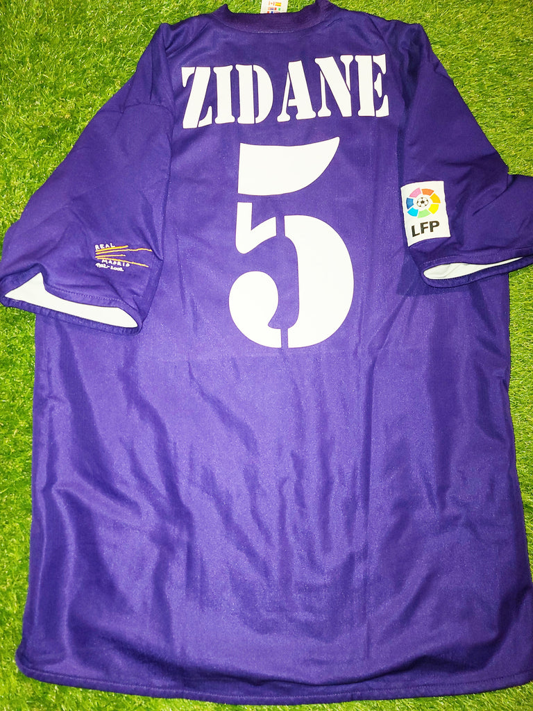 drempel koppel Zeker Zidane Real Madrid CENTENARY 2002 2003 Third Purple Reversible Jersey –  foreversoccerjerseys