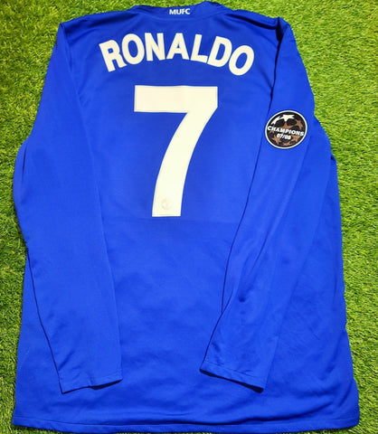 Cristiano Ronaldo Nike Manchester United 2005 2006 Blue Away Long Sleeve  Jersey Shirt L SKU# F5DHA 195598