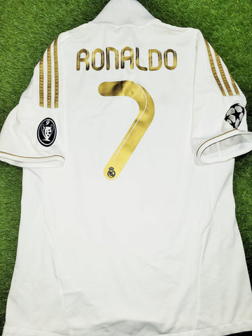 Cristiano Ronaldo Real Madrid 2010 2011 UEFA Home Soccer Jersey Shirt M  SKU# P96163 AV1001