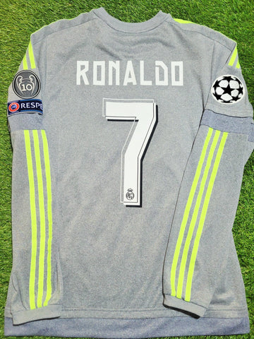  adidas Real Madrid Away Soccer Jersey 2015/2016 (XS) Grey :  Sports & Outdoors