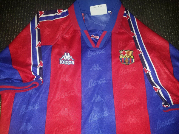 Figo Kappa Barcelona PLAYER ISSUE 1996 1997 Jersey Shirt Camiseta XL - foreversoccerjerseys
