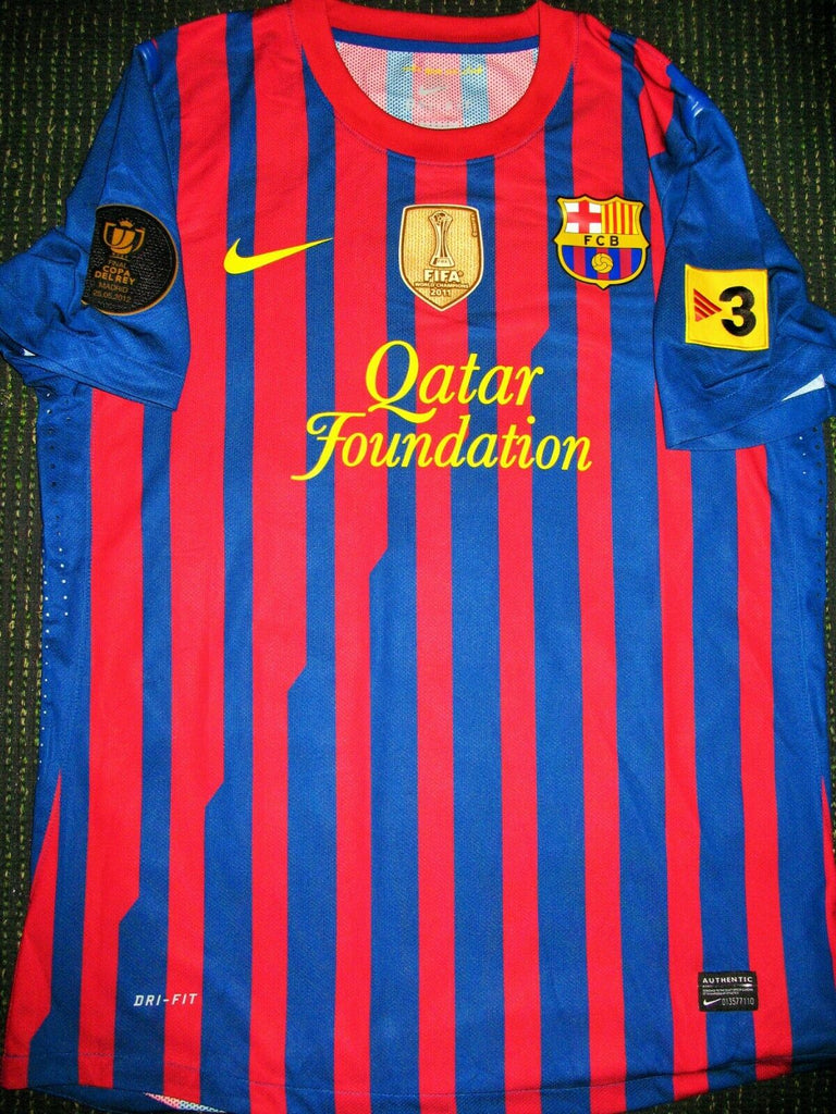 Messi Barcelona 2011 2012 MATCH ISSUED COPA DEL REY FINAL Jersey Shirt  Camiseta L