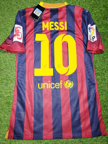 Messi Barcelona 2013 2014 PLAYER ISSUE CHINESE NEW YEAR Soccer Jersey –  foreversoccerjerseys