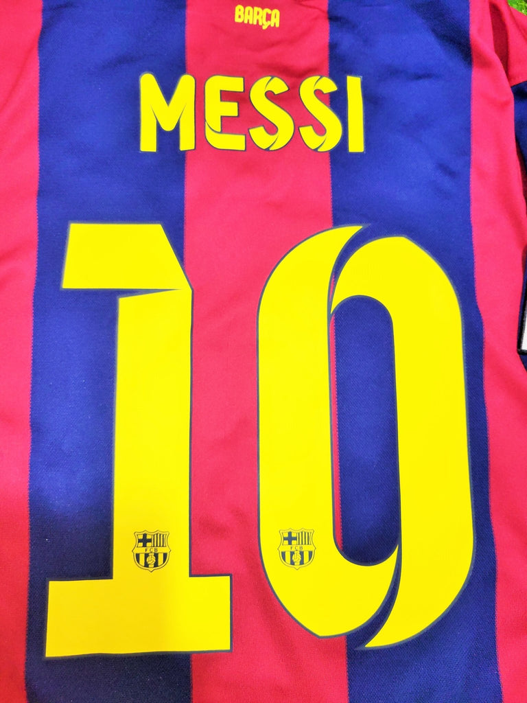 Mand Versnellen terugtrekken Messi Barcelona 2014 2015 TREBLE SEASON Home Jersey Shirt Camiseta M S –  foreversoccerjerseys