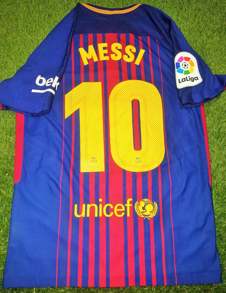 Messi Barcelona Aeroswift 2017 2018 Home ISSUE Jersey Shirt M S – foreversoccerjerseys