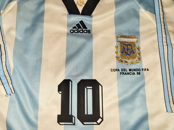 Ortega Argentina 1998 WORLD CUP Home Adidas Jersey Shirt Camiseta XL Adidas