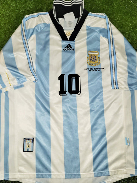 Ortega Argentina 1998 WORLD CUP Home Adidas Jersey Shirt Camiseta XL Adidas