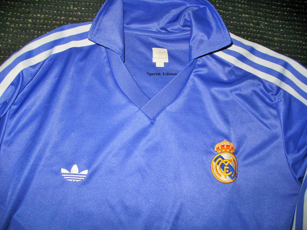 Real Madrid Adidas Originals Retro Purple Jersey Camiseta Shirt Maglia L - foreversoccerjerseys