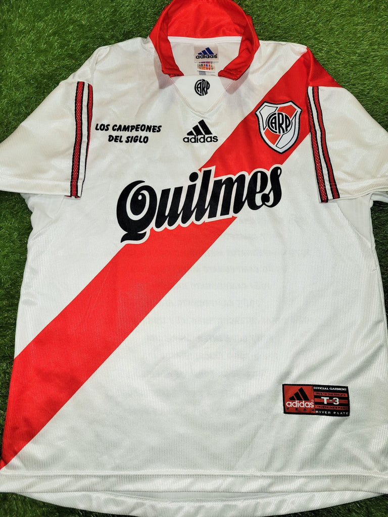 Huérfano empezar Estacionario River Plate Adidas 1998 1999 2000 CAMPEONES DEL SIGLO LIMITED EDITION –  foreversoccerjerseys