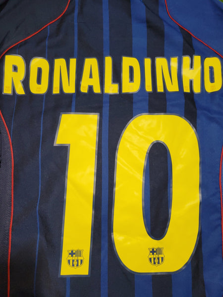 Ronaldinho Barcelona 2004 2005 Away Soccer Jersey Shirt M Nike