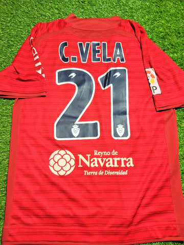 Vela Osasuna Astore 2007 2008 Home Soccer Jersey Shirt L Astore