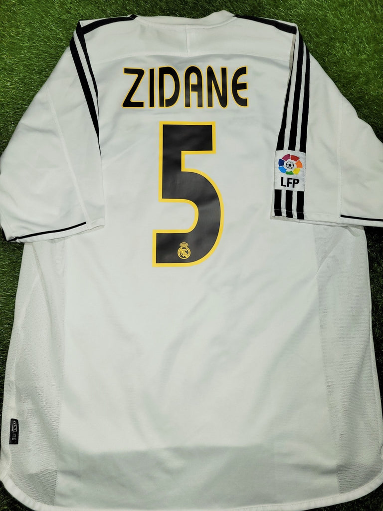 comerciante Inferior abrazo Zidane Real Madrid Home 2003 2004 GALACTICOS Jersey Shirt Camiseta L S –  foreversoccerjerseys